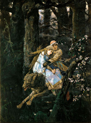 Ivan Tsarevich and the Grey Wolf by V.Vasnetsov